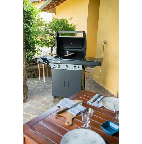 Barbecue Dual Gas GPL TRASFORMABILE A METANO Modello 3 Series Classic LS  Plus con Sistema Pulizia